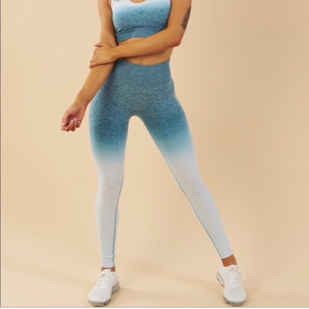 GYMSHARK Ombré Blue Leggings